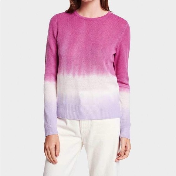 NWT White and Warren Ombré cashmere sweater - Picture 1 of 3